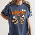 Haunted By 6-7 Halloween Math Teacher Joke Women's Comfort Colors T-Shirt Denim Haunted By 6-7 Halloween Math Teacher Joke Women's Comfort Colors T-Shirt Denim