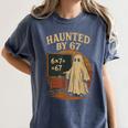Haunted By 67 Ghost Math Joke Student Halloween Nerd Teacher Women's Comfort Colors T-Shirt Denim