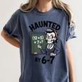 Haunted 67 Skeleton Math Teacher Halloween Costume Math Pun Women's Comfort Colors T-Shirt Denim
