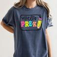 Hello Pre-K Team Preschool Teacher Kids Back To School Women's Comfort Colors T-Shirt Denim Hello Pre-K Team Preschool Teacher Kids Back To School Women's Comfort Colors T-Shirt Denim