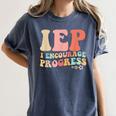 IEP I Encourage Progress Special Education Teacher Graphics Women's Comfort Colors T-Shirt Denim IEP I Encourage Progress Special Education Teacher Graphics Women's Comfort Colors T-Shirt Denim