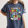 I'm Not Short I'm A Pre-K Teacher Size Back To School Women's Comfort Colors T-Shirt Denim I'm Not Short I'm A Pre-K Teacher Size Back To School Women's Comfort Colors T-Shirt Denim