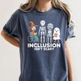 Inclusion Isn't Scary SLP Halloween Costume Sped Teacher Women's Comfort Colors T-Shirt Denim