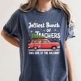 Jolliest Bunch Of Teachers This Side Of The Hallway Xmas PJ Women's Comfort Colors T-Shirt Denim Jolliest Bunch Of Teachers This Side Of The Hallway Xmas PJ Women's Comfort Colors T-Shirt Denim