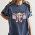 Just a Teacher Who Loves Elephants Elephant Lover Educator Women's Comfort Colors T-Shirt Denim
