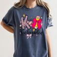 K Is For Kindergarten Teacher Coquette Bow Back To School Women's Comfort Colors T-Shirt Denim K Is For Kindergarten Teacher Coquette Bow Back To School Women's Comfort Colors T-Shirt Denim