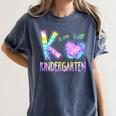 K Is For Kindergarten Teacher Tie Dye Back To School Kinder Women's Comfort Colors T-Shirt Denim