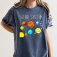 Kids Solar Systems Cute Planets Space Science Teacher School Women's Comfort Colors T-Shirt Denim