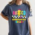 Kindergarten ABCD Rocks Teacher Student Back To School Women's Comfort Colors T-Shirt Denim