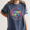 Kindergarten Crew Funy Back To School Teachers Kids Students Women's Comfort Colors T-Shirt Denim