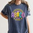 Kindergarten Rocks ABCD Back To School Rock Teacher Women's Comfort Colors T-Shirt Denim
