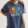 Kindergarten Squad Team Crew Teacher Back To School Women's Comfort Colors T-Shirt Denim Kindergarten Squad Team Crew Teacher Back To School Women's Comfort Colors T-Shirt Denim