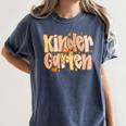 Kindergarten Teacher Fall Pumpkin Autumn Cute Women's Comfort Colors T-Shirt Denim Kindergarten Teacher Fall Pumpkin Autumn Cute Women's Comfort Colors T-Shirt Denim