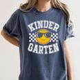 Kindergarten Teacher First Day Of Kinder Back To School Women's Comfort Colors T-Shirt Denim Kindergarten Teacher First Day Of Kinder Back To School Women's Comfort Colors T-Shirt Denim