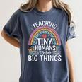 Kindergarten Teacher Tiny Humans Pre-School Teacher Women's Comfort Colors T-Shirt Denim Kindergarten Teacher Tiny Humans Pre-School Teacher Women's Comfort Colors T-Shirt Denim