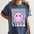 Kindergarten Vibes First Day Of School Kindergarten Teacher Women's Comfort Colors T-Shirt Denim
