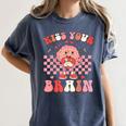 Kiss Your Brain Valentines Test Day Teacher Squad Kids Women's Comfort Colors T-Shirt Denim Kiss Your Brain Valentines Test Day Teacher Squad Kids Women's Comfort Colors T-Shirt Denim