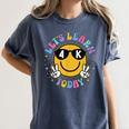 Lets Learn Today Shirt Smile Face 4K Teacher Back To School Women's Comfort Colors T-Shirt Denim