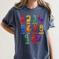 Learning Math Numbers Counting Back To School Teacher For Men Women Girls Kids Women's Comfort Colors T-Shirt Denim