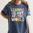 Learning Is Out Of This World Space Teacher Cute Groovy Women's Comfort Colors T-Shirt Denim