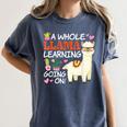 Llama Learning T Shirt Teachers Students Alpaca Lovers Women's Comfort Colors T-Shirt Denim Llama Learning T Shirt Teachers Students Alpaca Lovers Women's Comfort Colors T-Shirt Denim
