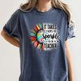 It Take Lots Of Sparkle To Be A Teacher With Sunflower Women's Comfort Colors T-Shirt Denim It Take Lots Of Sparkle To Be A Teacher With Sunflower Women's Comfort Colors T-Shirt Denim