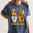 LOVE 3rd Grade Pumpkin Teacher Student Halloween Costume Women's Comfort Colors T-Shirt Denim LOVE 3rd Grade Pumpkin Teacher Student Halloween Costume Women's Comfort Colors T-Shirt Denim