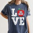 LOVE Apple 3rd Grade Teacher Student School Women's Comfort Colors T-Shirt Denim LOVE Apple 3rd Grade Teacher Student School Women's Comfort Colors T-Shirt Denim