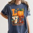 Love Kindergarten Teacher Turkey Thanksgiving Autumn Fall Women's Comfort Colors T-Shirt Denim Love Kindergarten Teacher Turkey Thanksgiving Autumn Fall Women's Comfort Colors T-Shirt Denim