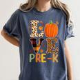 Love Pre-k Teacher Shirts Autumn Fall Pumpkin Fall Leopard Women's Comfort Colors T-Shirt Denim Love Pre-k Teacher Shirts Autumn Fall Pumpkin Fall Leopard Women's Comfort Colors T-Shirt Denim