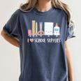 I Love School Supplies Teacher Shirt Women's Comfort Colors T-Shirt Denim I Love School Supplies Teacher Shirt Women's Comfort Colors T-Shirt Denim