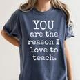 Love To Teach Positive Affirmation Kind Motivational Teacher Women's Comfort Colors T-Shirt Denim