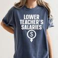Lower Teacher's Salaries For Men Women Kids Women's Comfort Colors T-Shirt Denim Lower Teacher's Salaries For Men Women Kids Women's Comfort Colors T-Shirt Denim