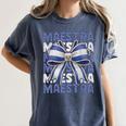 Maestra El Salvador Coquette Bow Hispanic Spanish Teacher Women's Comfort Colors T-Shirt Denim