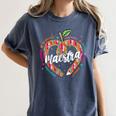 Maestra Pencil Spanish Teacher Bilingual 100 Days Of School Women's Comfort Colors T-Shirt Denim Maestra Pencil Spanish Teacher Bilingual 100 Days Of School Women's Comfort Colors T-Shirt Denim