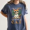 I Did The Math The Answer Is Cats Math Cat Teacher Women's Comfort Colors T-Shirt Denim
