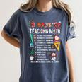 Math Teacher Christmas 12 Days Of Teaching Math Christmas Women's Comfort Colors T-Shirt Denim