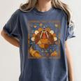 Math Turkey Teacher Thanksgiving Geometric Pi Equation Women's Comfort Colors T-Shirt Denim