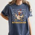 Mathemachicken Chicken Math Teacher Back To School Women's Comfort Colors T-Shirt Denim Mathemachicken Chicken Math Teacher Back To School Women's Comfort Colors T-Shirt Denim