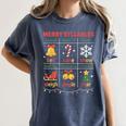 Merry Syllables Teacher Christmas Educational Kids Women's Comfort Colors T-Shirt Denim Merry Syllables Teacher Christmas Educational Kids Women's Comfort Colors T-Shirt Denim