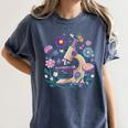 Microscope Flower Butterfly Biology Science Teacher Student Women's Comfort Colors T-Shirt Denim Microscope Flower Butterfly Biology Science Teacher Student Women's Comfort Colors T-Shirt Denim