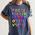 Monster ABC Cute Alphabet Halloween Teacher Costume Kids Women's Comfort Colors T-Shirt Denim Monster ABC Cute Alphabet Halloween Teacher Costume Kids Women's Comfort Colors T-Shirt Denim