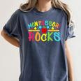 Montessori Rocks Montessori Teacher Back To School Women's Comfort Colors T-Shirt Denim Montessori Rocks Montessori Teacher Back To School Women's Comfort Colors T-Shirt Denim