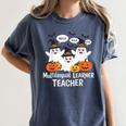 Multilingual Learner Teacher Spooky Halloween ESL Teacher Women's Comfort Colors T-Shirt Denim Multilingual Learner Teacher Spooky Halloween ESL Teacher Women's Comfort Colors T-Shirt Denim