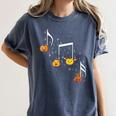 Music Note Pumpkin Fall Music Teacher Halloween Costume Women's Comfort Colors T-Shirt Denim