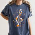 Music Note Symbol Halloween For Music Teacher Musicians Women's Comfort Colors T-Shirt Denim