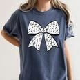 Music Notes Coquette Bow Music Teacher School Musician Band Women's Comfort Colors T-Shirt Denim