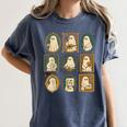 Music Teacher Orchestra Spooky Halloween Ghost Band Women's Comfort Colors T-Shirt Denim