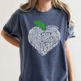 NC Red For Ed North Carolina Proud Teacher Apple T-Shirt Women's Comfort Colors T-Shirt Denim