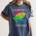 Nerdy Darwin's Finches Evolution Science Biology Teacher Women's Comfort Colors T-Shirt Denim Nerdy Darwin's Finches Evolution Science Biology Teacher Women's Comfort Colors T-Shirt Denim